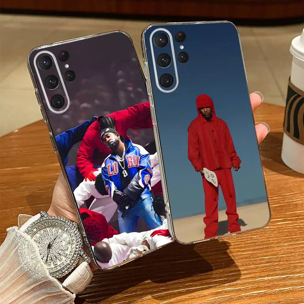 

Rapper K-Kendrick Lamar Phone Case For Samsung S24,30,21,22,23,20 FE,lite,PIus,Ultra,5G,Note,9,10 Transparent Cover