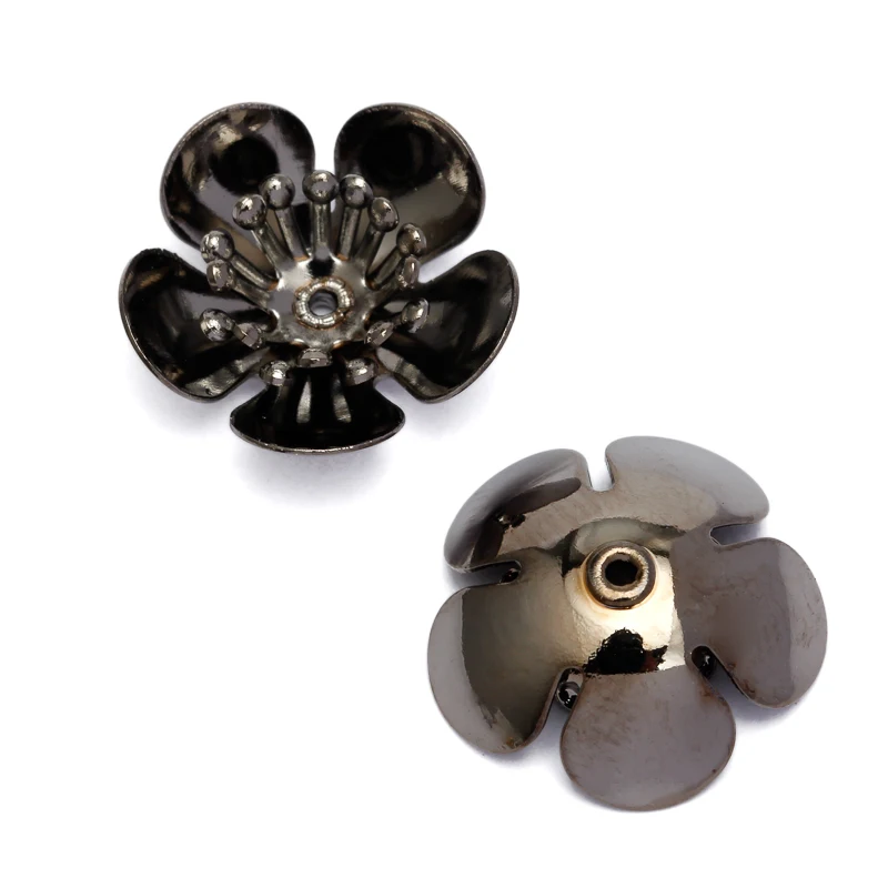 10pcs 16x6MM Copper Flowers Base Setting Filigree Wraps Connectors Charm Findings For Jewelry Making Components