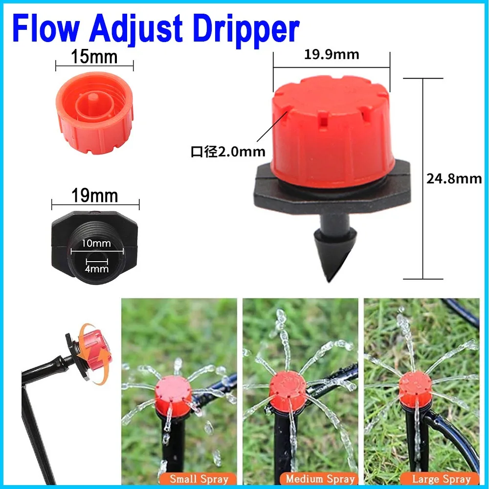 Agriculture Gardening Irrigation Dripper Mic Sprinkler Drip Adjustable Sprinkler  Eight-Hole Drip Head Spray Nozzle Water Saving