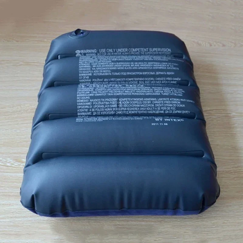 New Outdoor Portable Folding Inflatable Pillow Double Sided Flocking Mini Pillow for Camping Travel Hiking Down sleepingbag