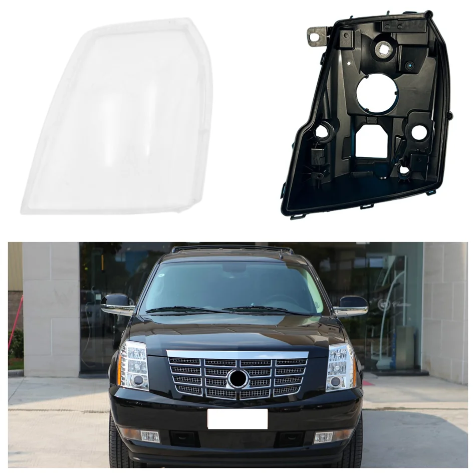 Pour Cadillac Escalade 2006 2007 2008 2009 2010 2011 2012 2013 accessoires de voiture Base lampe frontale coque arrière Base lumières lentille coque