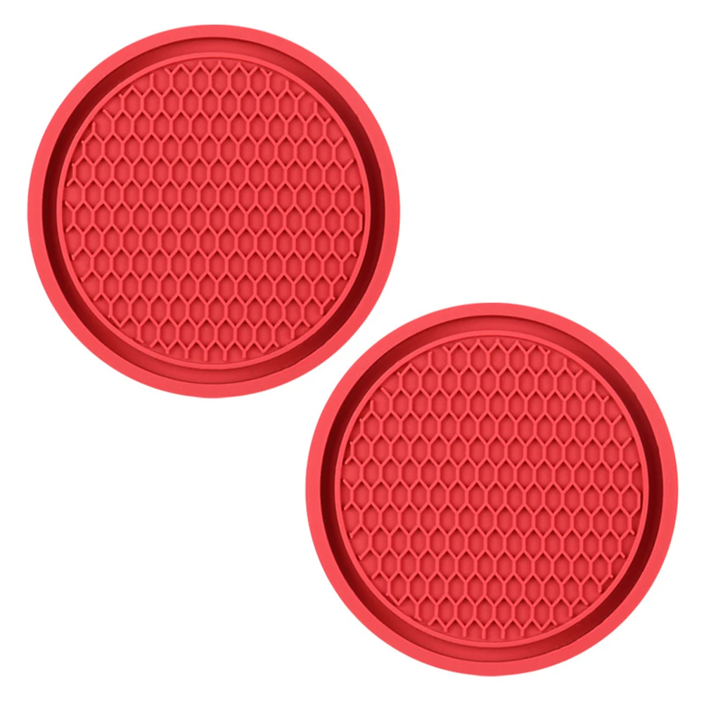 2Pcs/Lot Car Coaster Non-Slip Mat For Car Water Cup Auto Interior Anti-Slip Cup Pad Drink Holder Mat Decoration Accessories