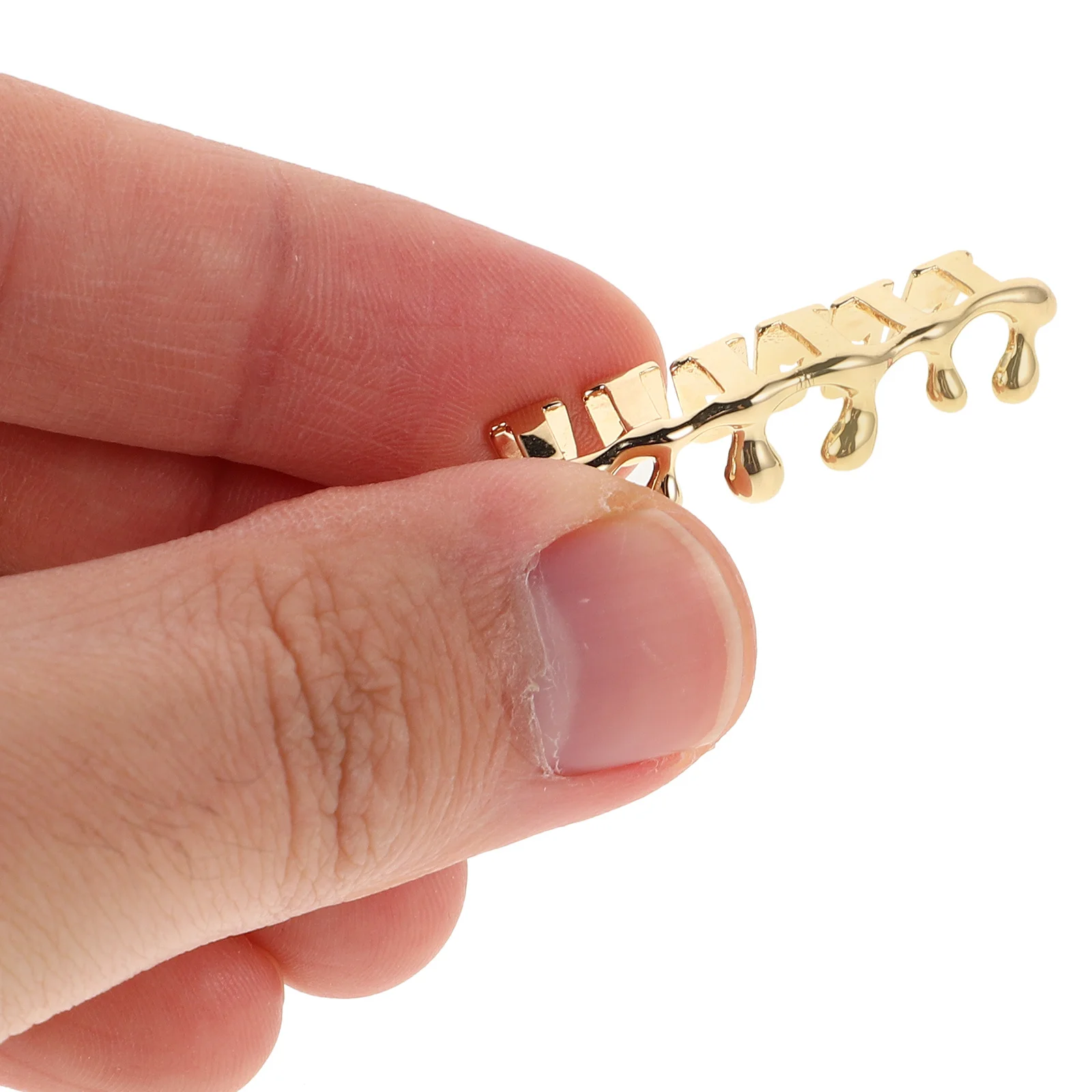 Hip Hop Tropf Zähne Kappen Kupfer Teardrop Bottom Grill Mund Zubehör Für Kostüm Party Mode Schmuck Dekor