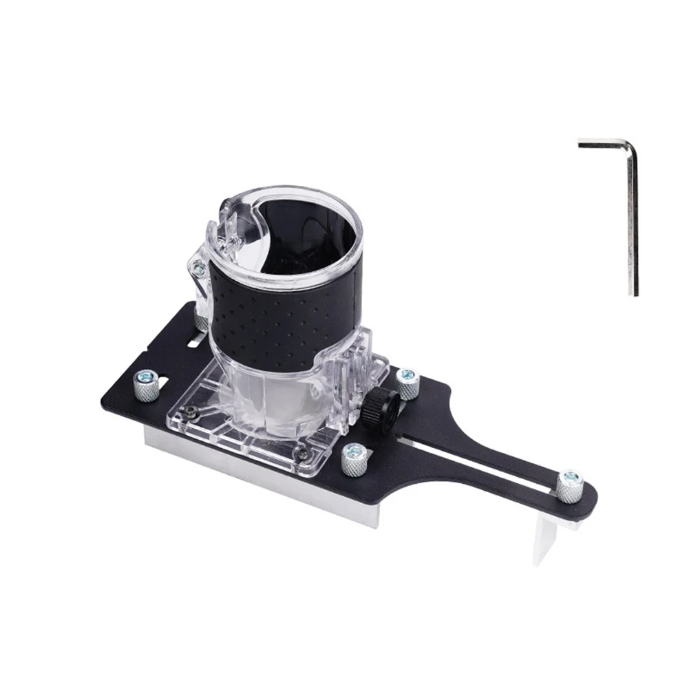 1pc Wood Router Slotting Locator Tool Slotted Base Fastening Bracket Edge Trimmer For Woodworking Chamfering Grooving Cutting