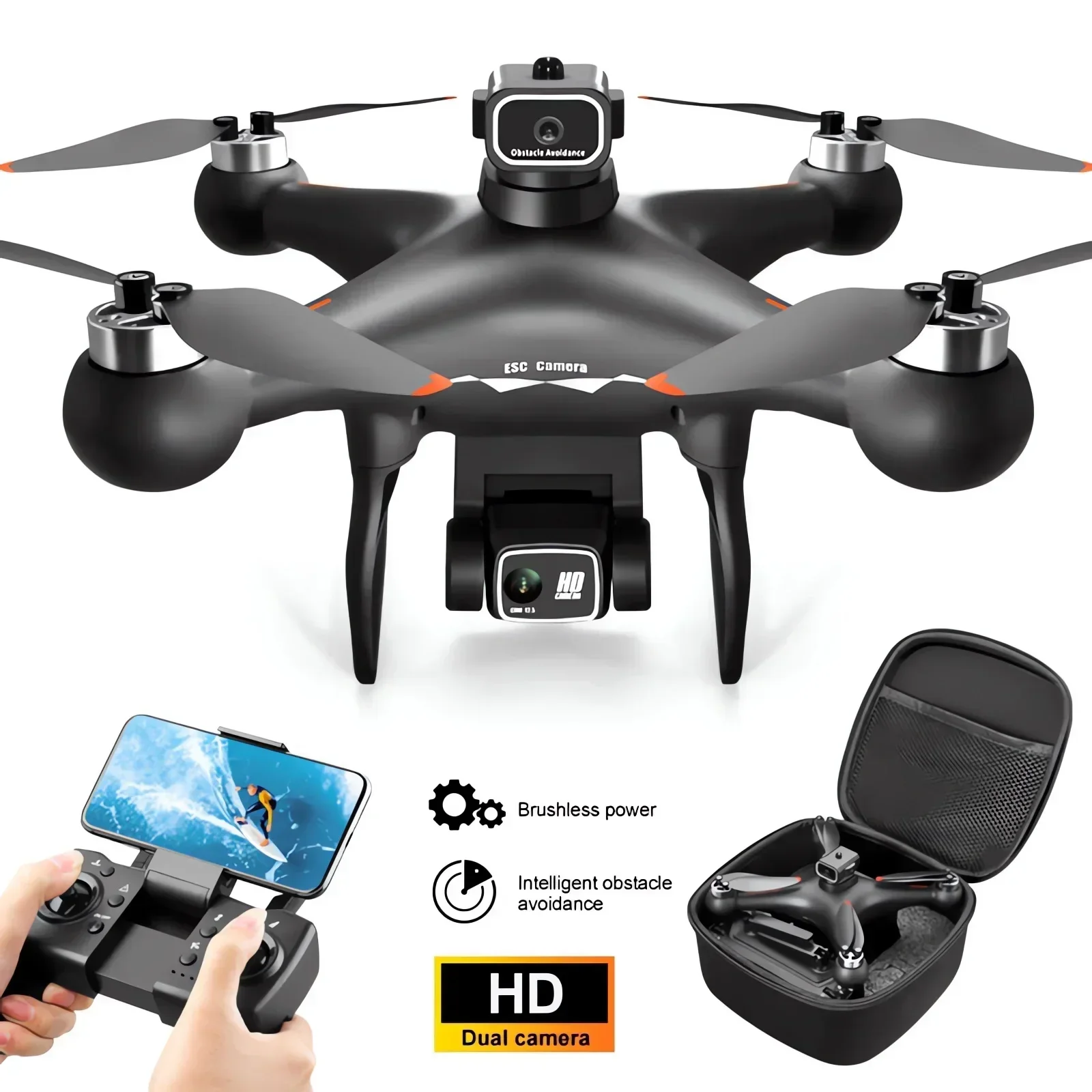 2025年新型 S116 MAX 8Kドローン 3つのバッテリー+WIFI FPVデュアルカメラ オプティカルフロー 360 °   障害物回避ブラシレスモーター RC クアッドコプター