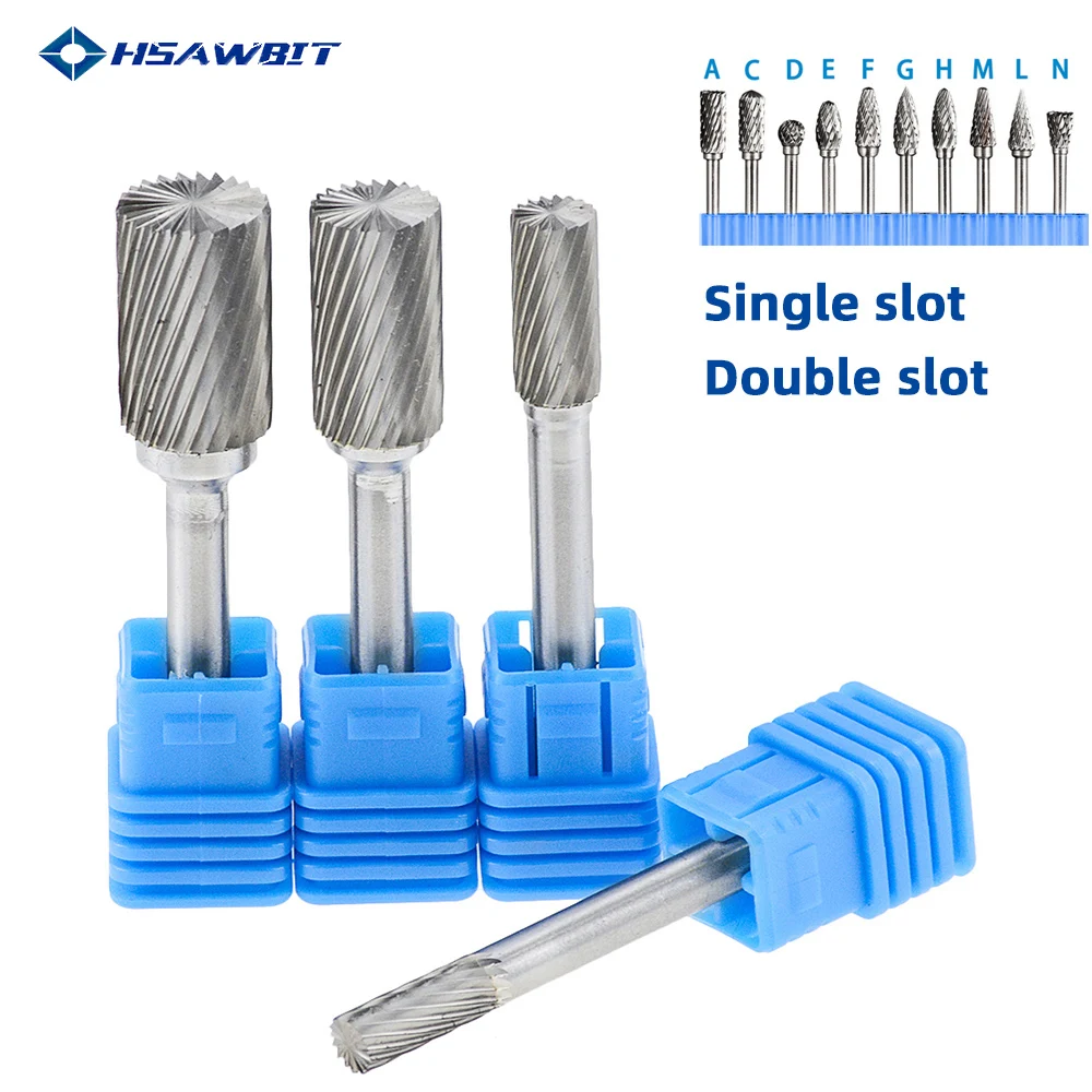 Cabeça de Carboneto de Tungstênio Arquivo Rotativo Ferramenta Ponto Rebarbas Morrer Moedor Ferramentas Abrasivas mm Haste Broca Moagem Carving Bit Ferramentas 1pc