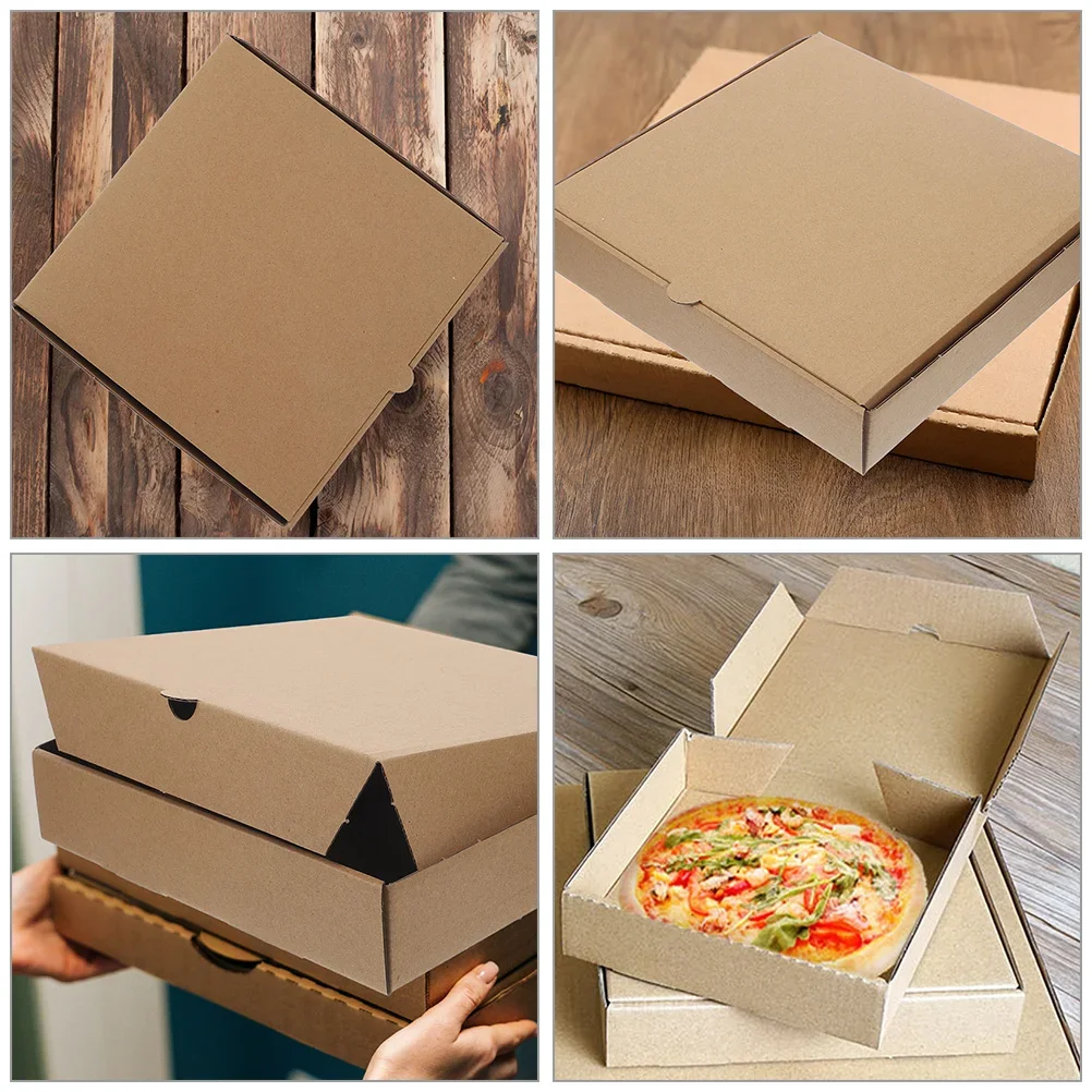 10 Pcs custom logo Pizza Box Wrapping Boxes custom logo Multi-function Practical Paper Bakery Storage Restaurant Supply - Image 5