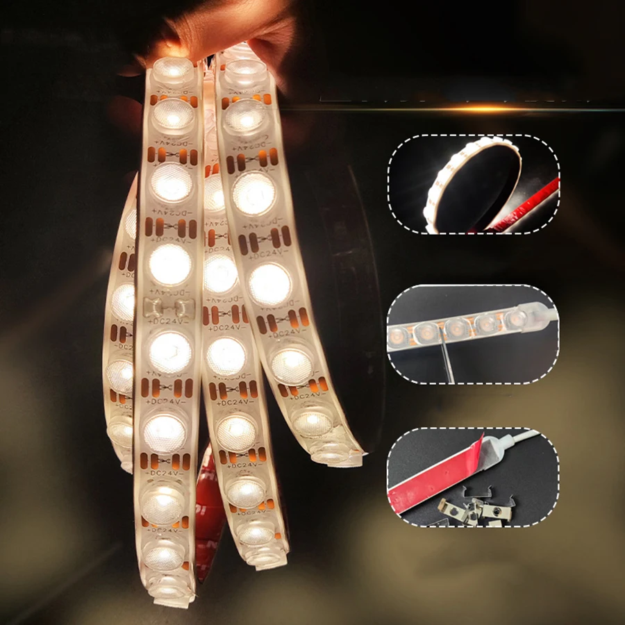 

5M/lot 24V DMX512 2811 3030 Side light led strip lights 42leds/m 19502lm/m Outdoor large decorations on the wall