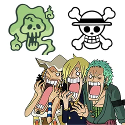 Sanji Roronoa Zoro Usopp 재미있는 자동차 스티커, 원피스 애니메이션 스티커, 방수 자외선 차단, 노트북 데칼 범퍼 스티커