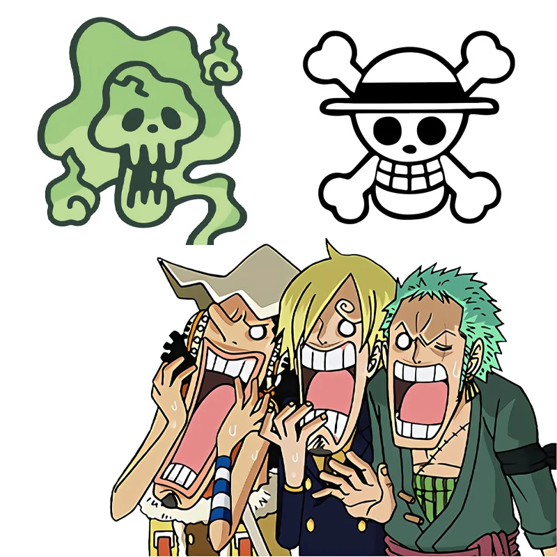 Sanji Roronoa Zoro Usopp Funny Car Sticker ONE Piece Anime Sticker Waterproof Sunscreen  Laptop Decals Bumper Stickers