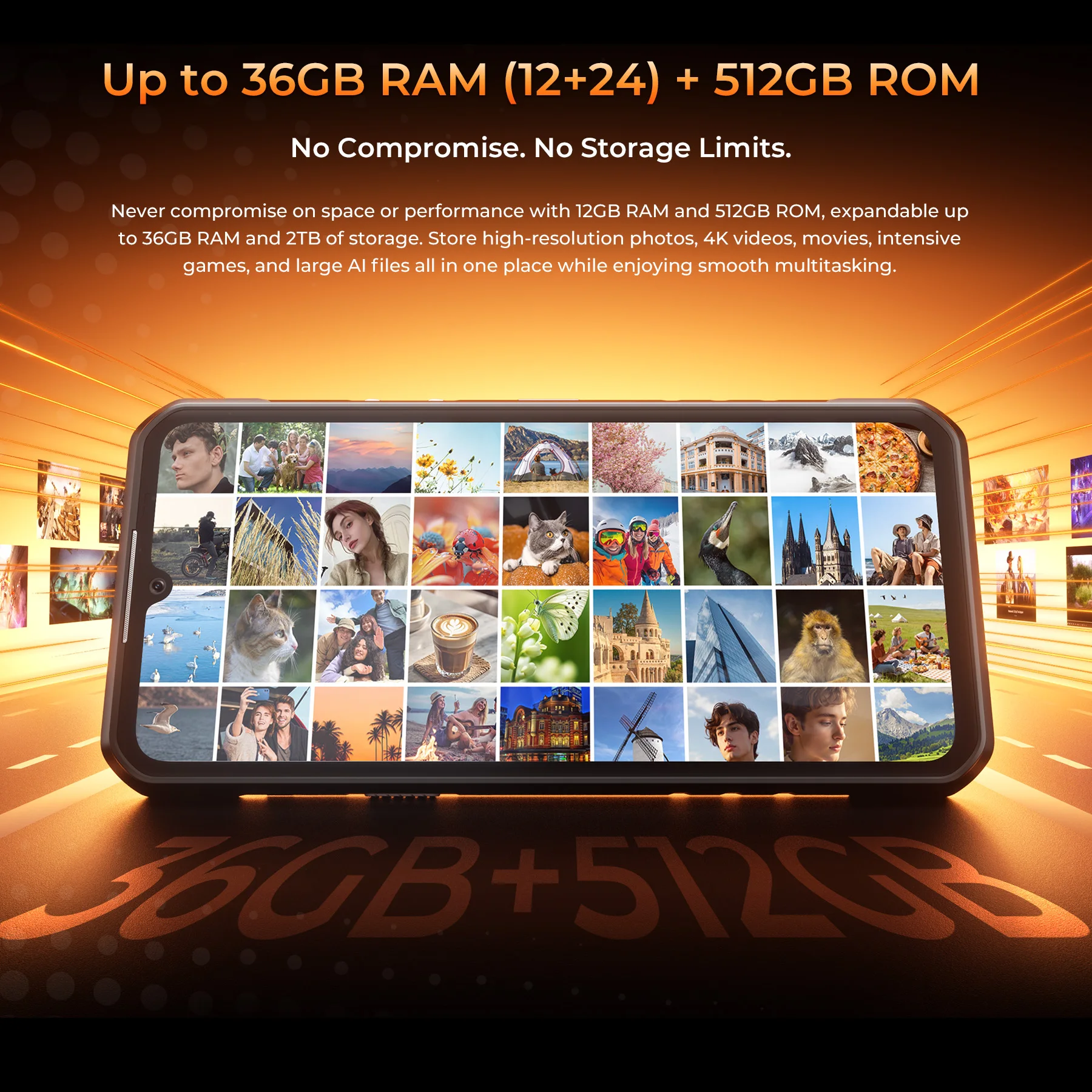 OUKITEL WP68 Air 5G Rugged Smartphone, 8000mAh Battery, 512GB ROM