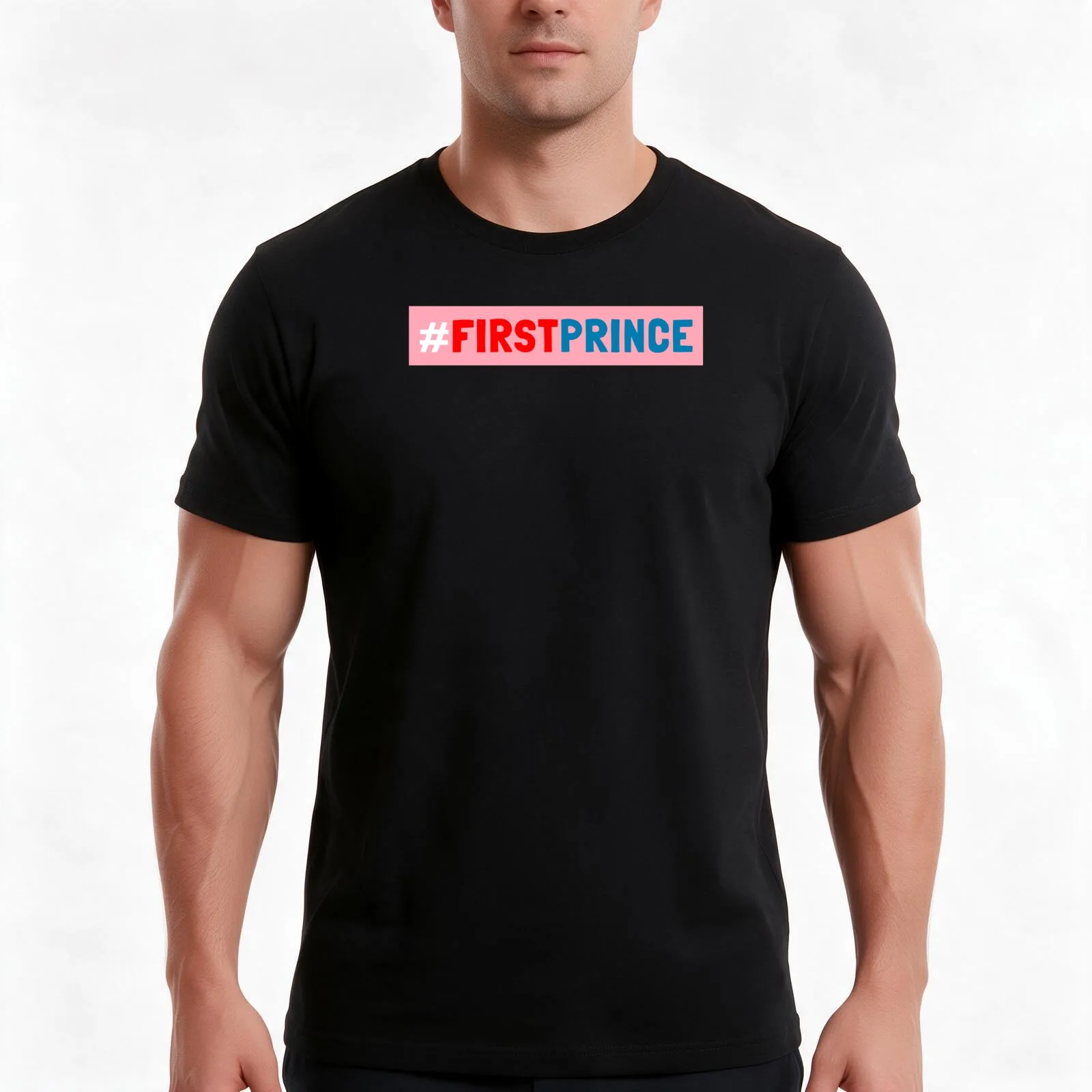 Red White and Royal Blue - Hashtag Firstprince T-Shirt, Summer Casual Cotton Tee, Oversized Streetwear Tops, Unisex Men Women