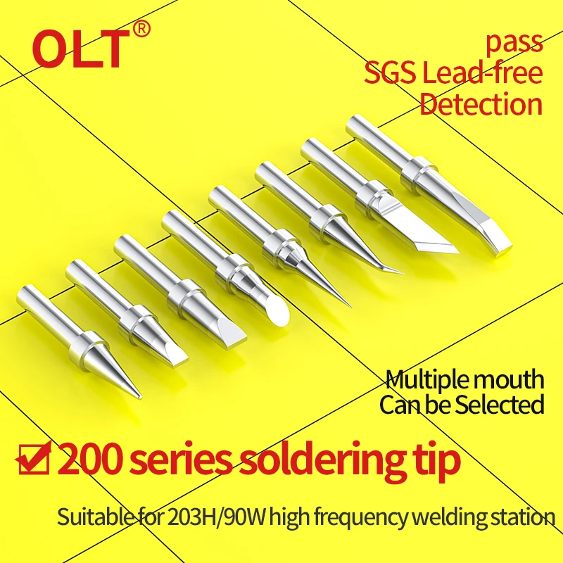 200 Series Universal Soldering Iron tip for 203H Soldering Station 200-K B I LK SI 0.8D 1.2D 2B SK 2B  Iron Tips  Welding Tool