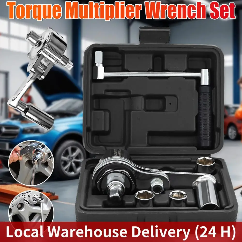 

Комплект мультипликаторов Torques, привод 1/2 дюйма, сверхмощный съемник гаек с проушинами 1:16, розетки 17 19 21, 22 мм, чехол для переноски шин