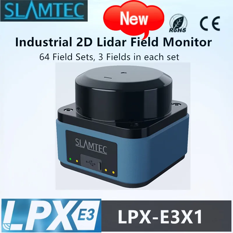 SLAMTEC RPLIDAR LPX-E3 25m 360° regional monitoring 2D LiDAR 64 Field Set for outdoor AGV obstacle avoidance,regional monitoring