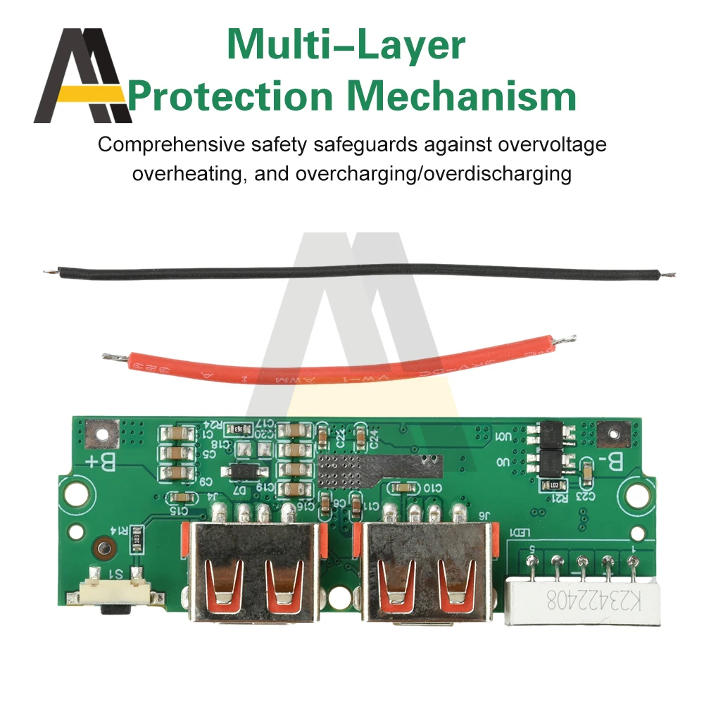 22.5W Fast Charging Module with PD QC VOOC Tri-Protocol LED Display for Smartphones 3.7V Lithium Battery Charger Circuit