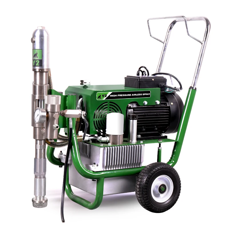 Y2 electric hydraulic airless wall putty spraying machine for spraying latex paint and putty airless sprayer