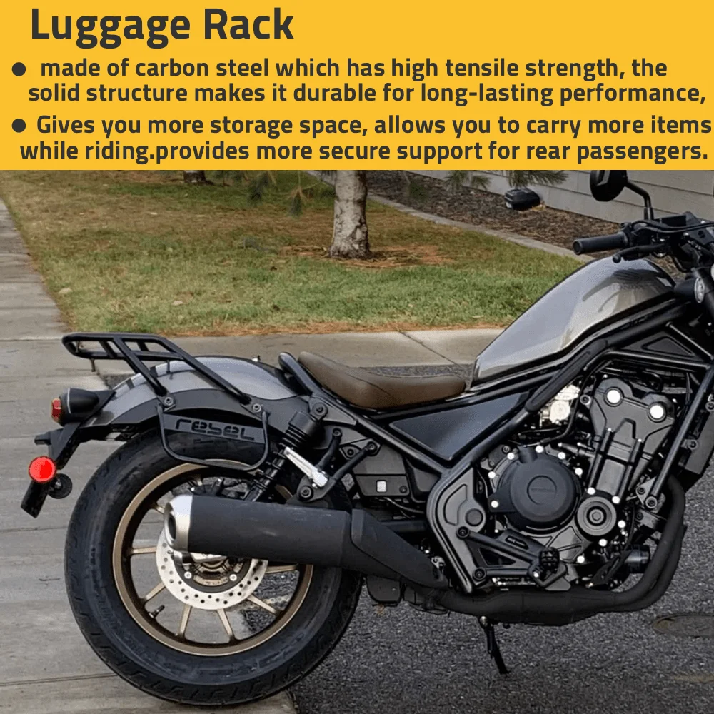 CMX300 CMX500 Rear Luggage Rack Carrier Mount Backrest Cargo Holder For Honda Rebel CMX 300 500 2017-2025 Motorcycle Accessories