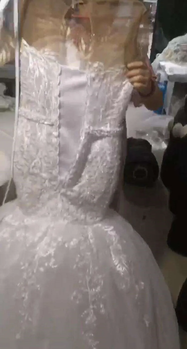 Vestido de novia clásico personalizado con cuello redondo y Apliques de encaje, corsé en la espalda, manga larga, estilo campestre, vestido de novia para iglesia