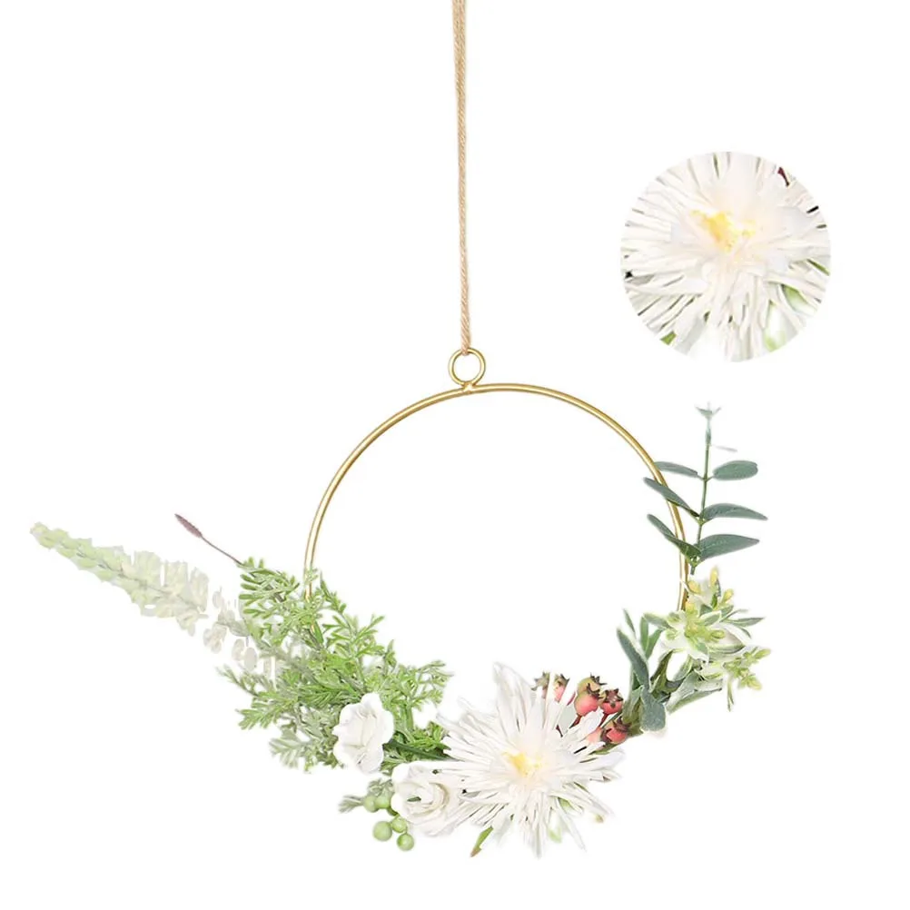 

Iron Flower Garland Hanging Artificial Decorative Garland for Christmas Home Hotel Store Festival Wall Ceiling Door Decor