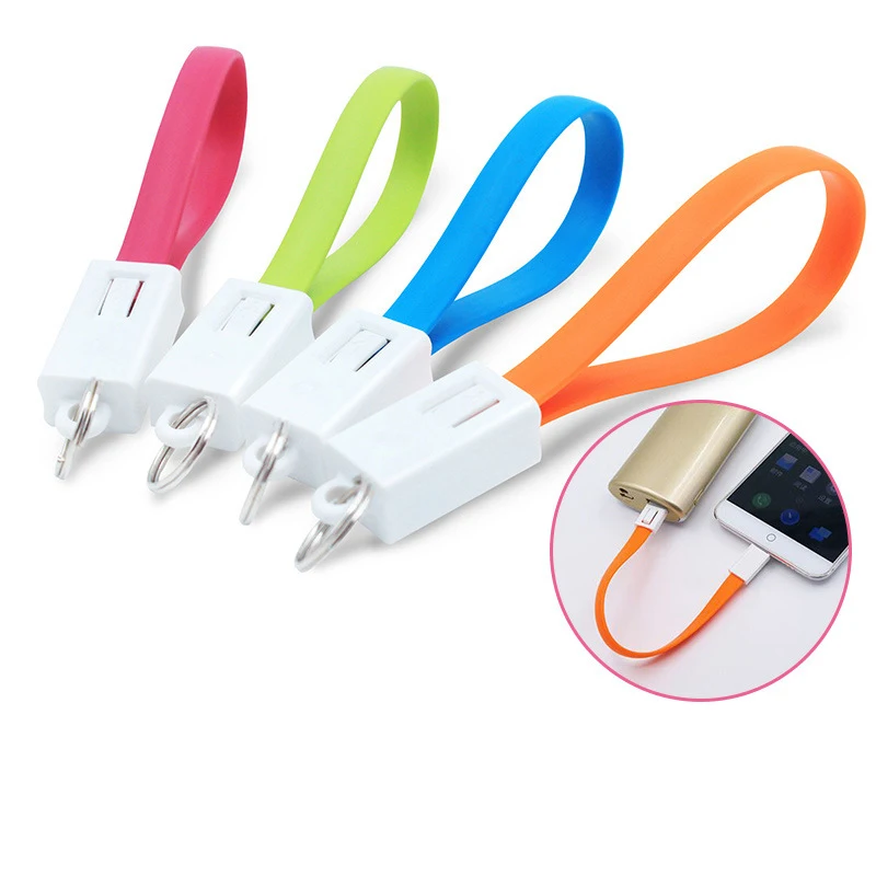 Portable Keychain USB Cable, Type C Micro USB Data, Short Cables for Samsung, Huawei, Xiaomi, Mini Key Chain, Charger Cord Wire