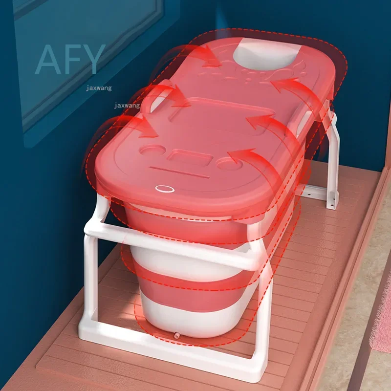 Apartment Minimalist Bathtubs for Adults Thickened Plastic Folding Bath Bucket Household Bidet Comfortable Bath Barrel with