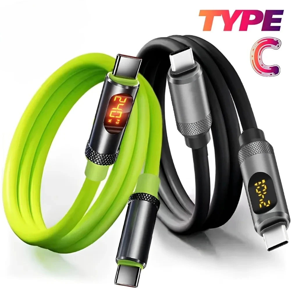 New 7A 240W Max USB C To USB C Fast Charging Cable  for IPhone 1716 Pro Max for MacBook Samsung Xiaomi  Type C Data Sync Cord