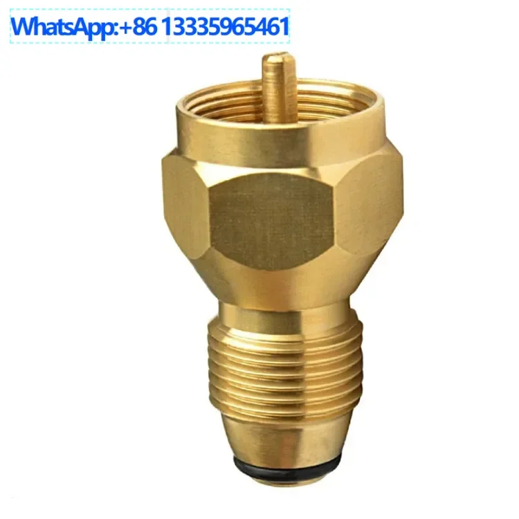 

10Pcs Perry QCC One Pound Gas Cylinder POL Copper Adapter Inflatable Fittings Brass Hexagon Valve
