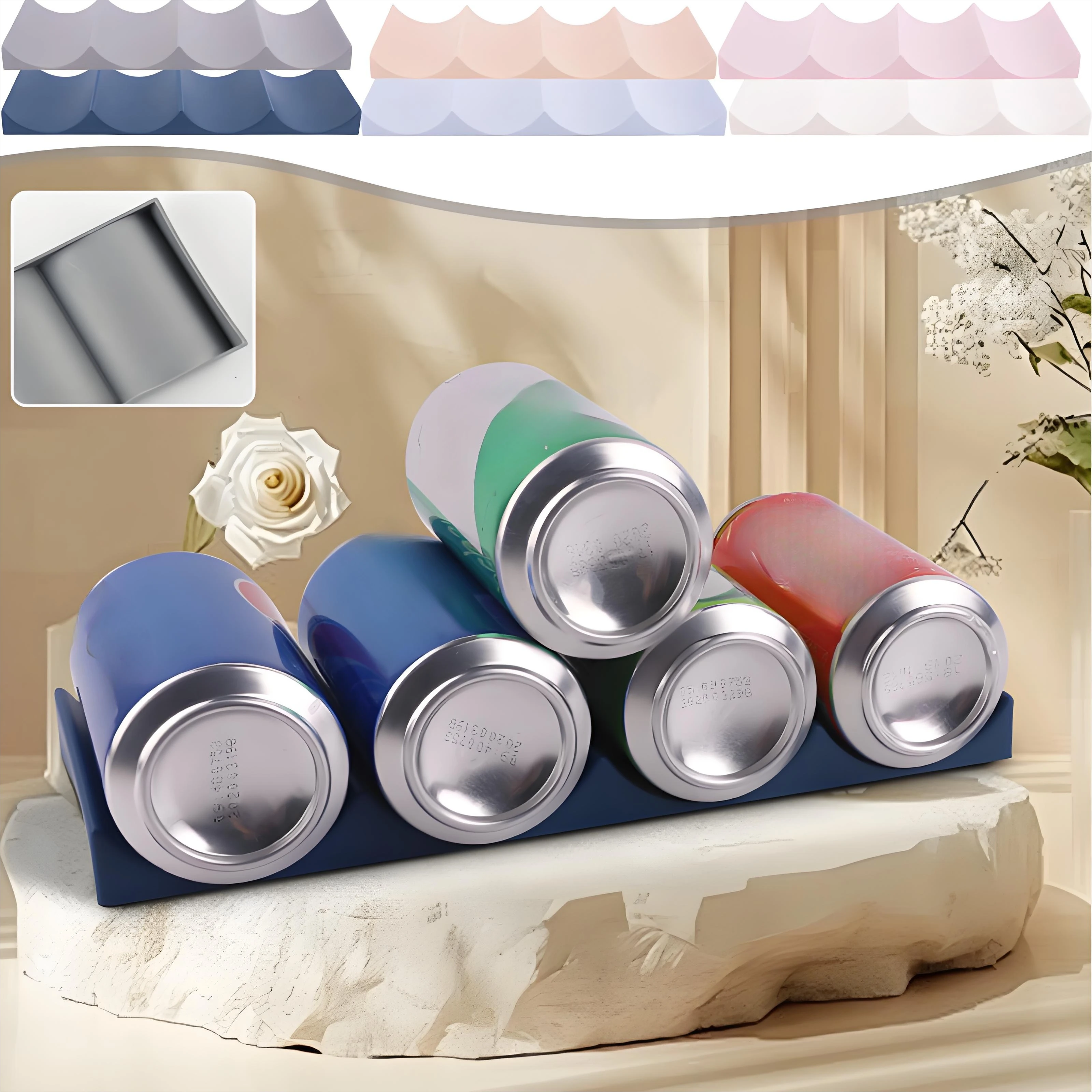 

Nordic Style Wine Bottle Organizer Holder Countertop Beverage Storage Rack Stackable Creative Desktop Display Rack Cocina 주방선반