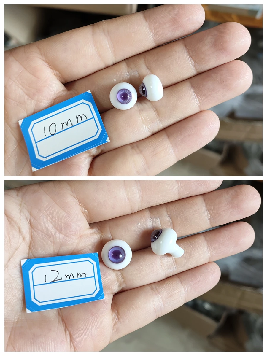 Doll accessories Articulated 10MM 12 14 16 18mm 1/6 1/4 1/3 msd yosd sd bjd doll glass eyes eyeball for girls boys XTB111