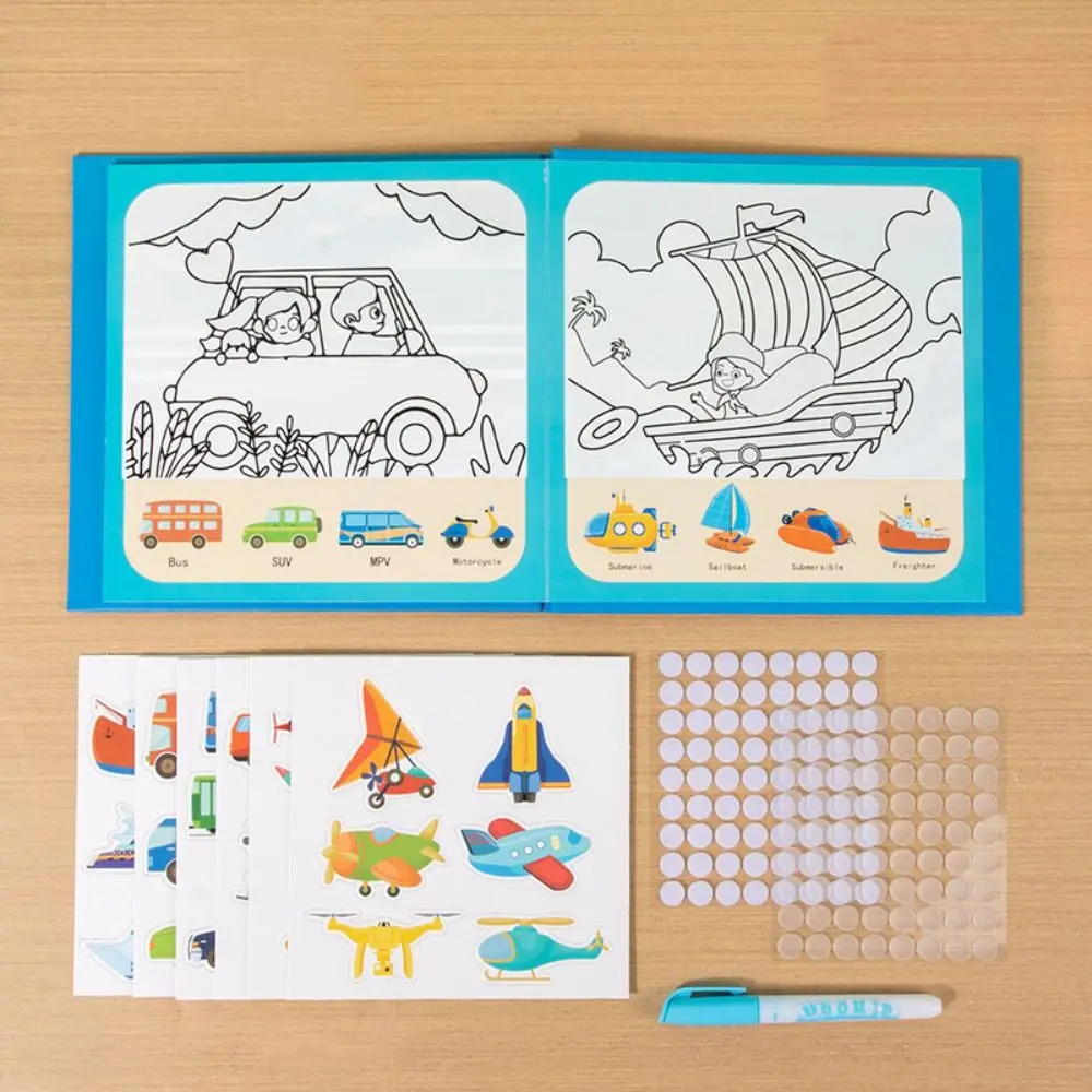 Paper Water Drawing Book Water Painting Doodle Reusable Coloring Book Montessori DIY Children Painting Drawing Toys