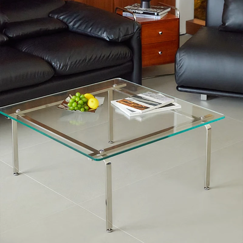 

Coffee table glass coffee table, solid wood tea table, sofa side table