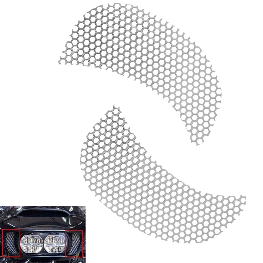 Motorcycle Fairing Mesh Grill Side Vent Screen For Harley Road Glide FLTR 2015 2016 2017 2018 2019 2020 2021 2022 2023