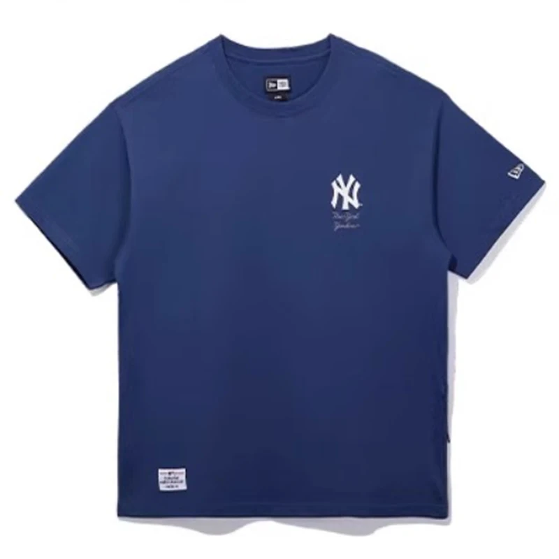 

New Era Ss25 Удобная функциональная серия Mlb New York Yankees с принтом на спине Повседневная дышащая футболка с круглым вырезом и короткими рукавами унисекс