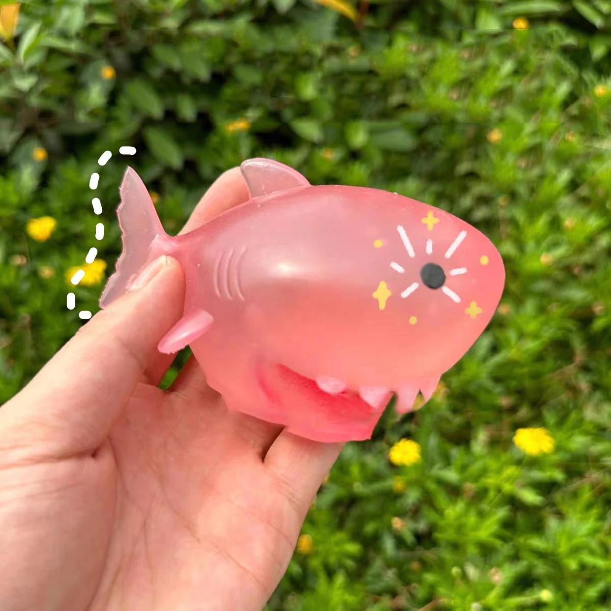 Summer Fun Sunlight Will Change color Shark Maltose TPR Decompression Simulation Cartoon Animal Ornaments Children Fidgeting Toy