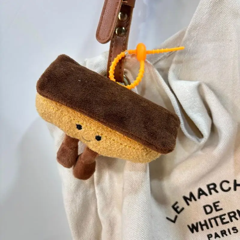 Simulated Egg Tart Bread Stuffed Doll Backpack Decorative Pendant Gifts Cute Afternoon Tea Gourmet Series Plush Pendant Keychain
