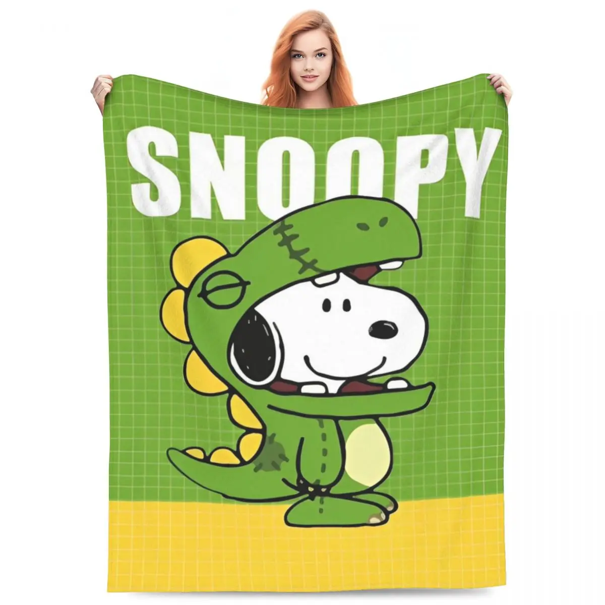 Sanrio Snoopy Woodstock With Friends Throw Blanket Flannel Bedspread For OutdoorAesthetic Sofa Bed Cover