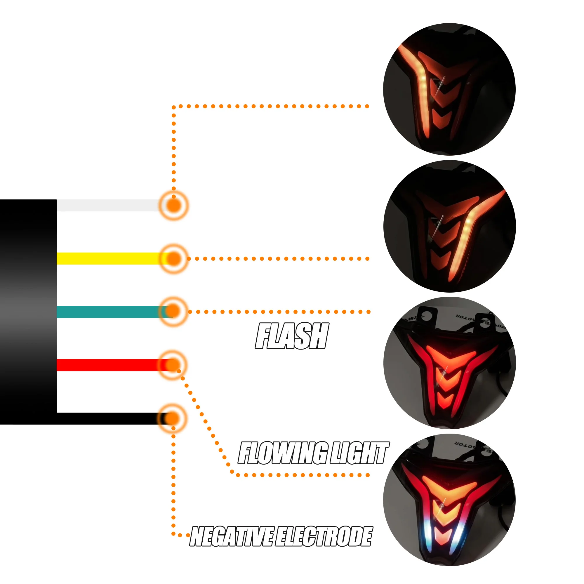 Motorcycle Tail Light Brake Turn Signal Integrated APP Control RGB Lamp For Kawasaki Ninja 400 250 ZX 4R 4RR 6R Z1000 Refit