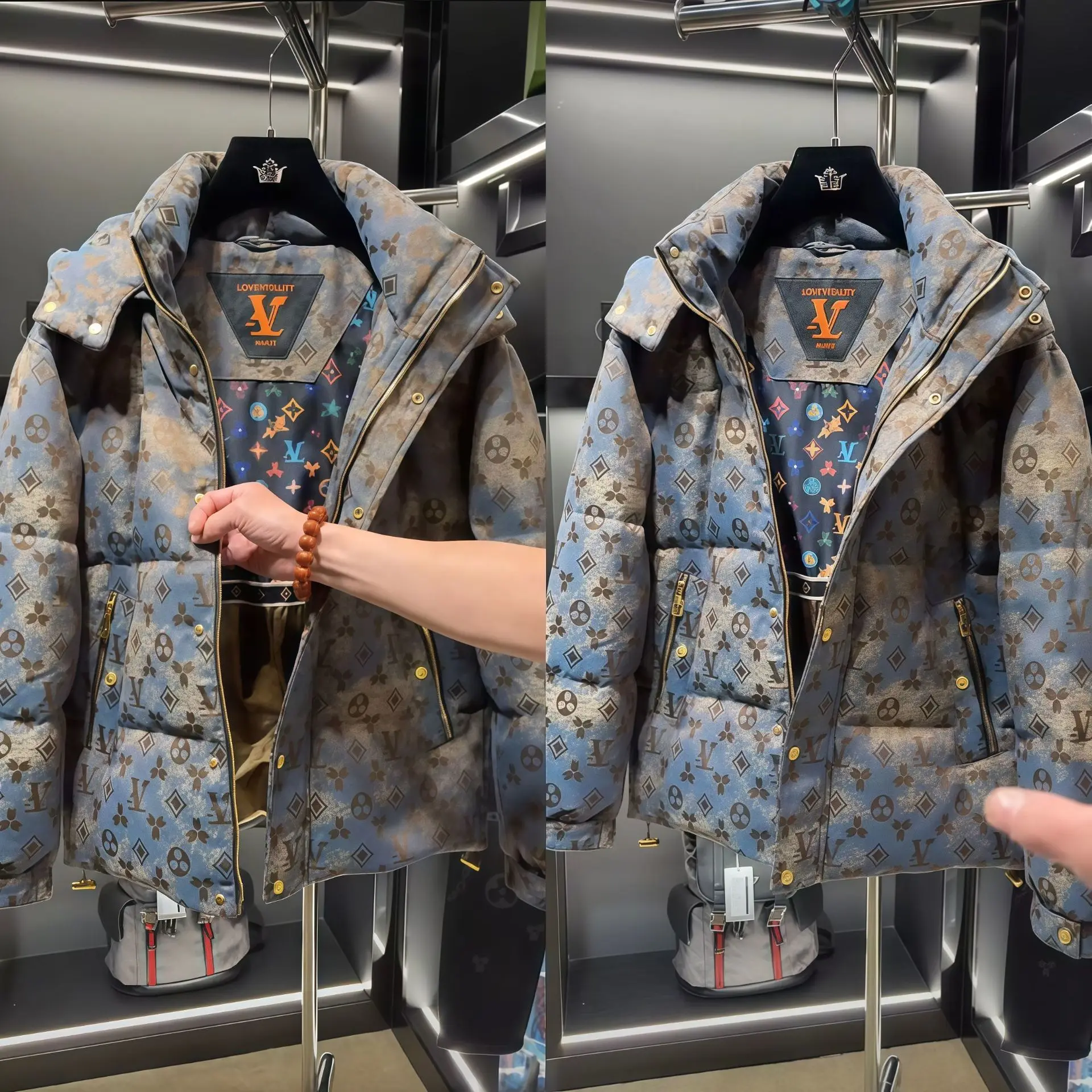 

Autumn and winter new products fashion haute couture versatile fashion warm men's fashion cotton jacket