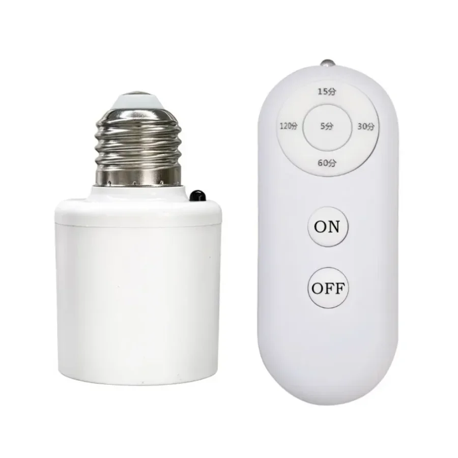 E27/E26 Wireless Remote Control Smart Timer Switch Lamp Holder 110V 220V House Multi Light Switch Baby Room Bedroom Timer Switch