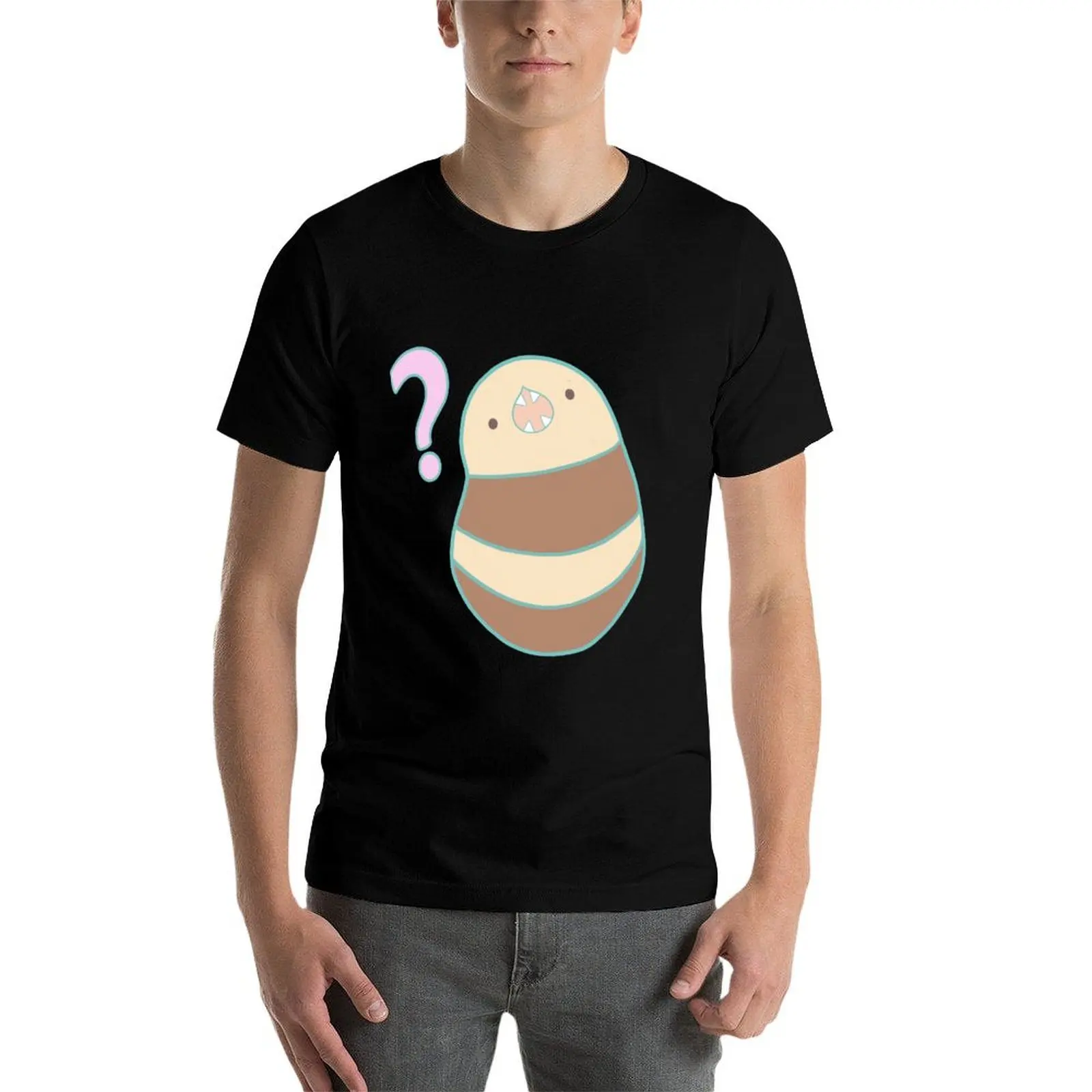 Confused Great Serpent of Ronka FFXIV T-Shirt Simple Line Art Print Tee view 4