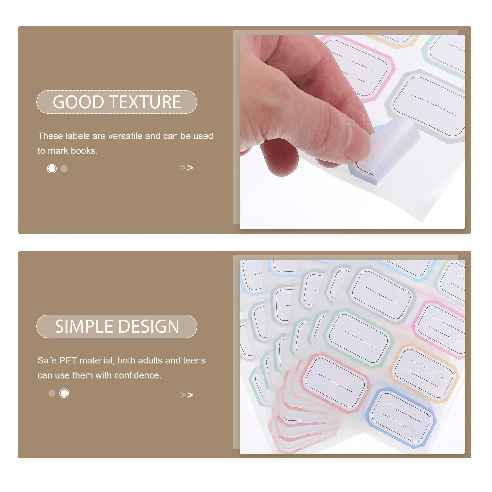288Pcs Blank Adhesive Label Stickers Writable Name Sticker Horizontal Line Design for Books Water Bottles Marking Lined Name