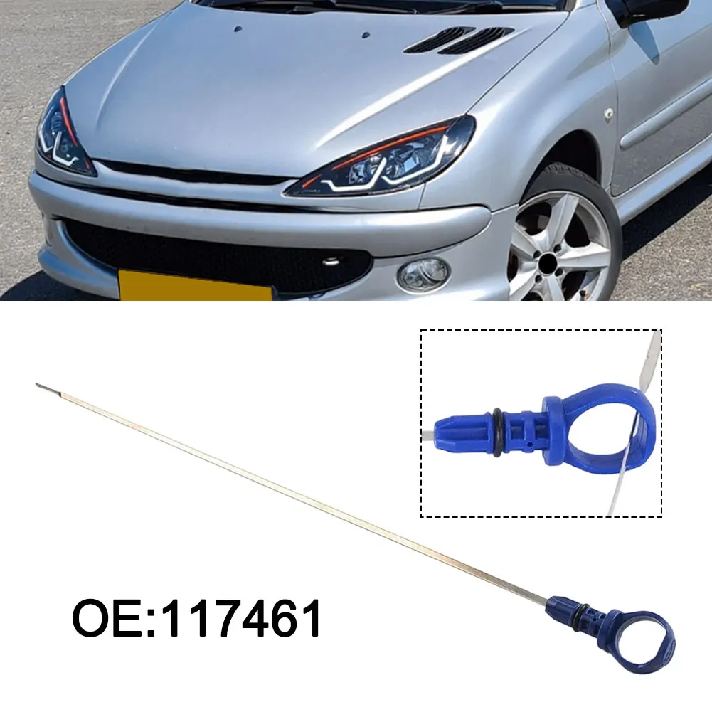 for Steel Gauge Engine Oil Dipstick Vehicle Maintenance Blue Precision Measurement Accurate Scale Direct Replacement
