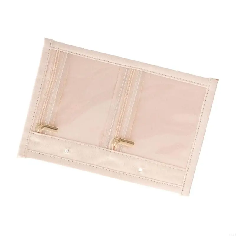 Compact Travel Jewelry Case Featuring Multi Section Storage Pouches Tarnish Resistant Design Pouches For Valuable