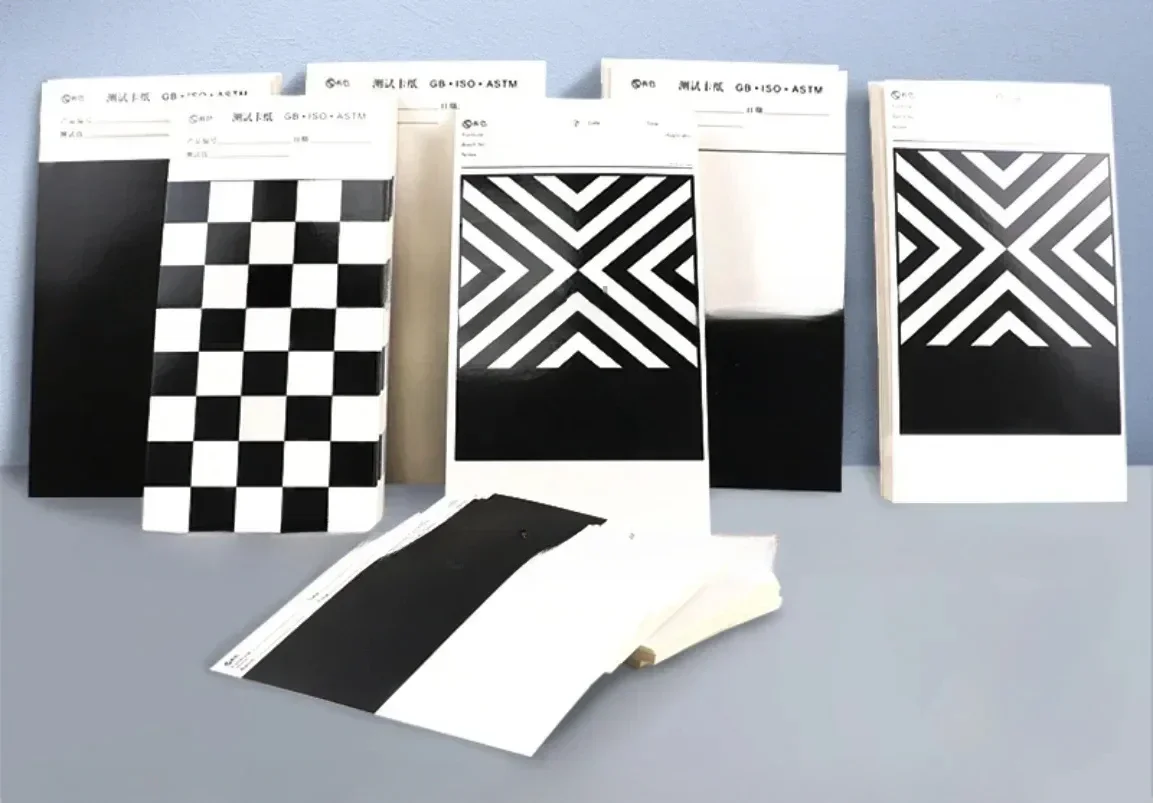 

Hiding Power Paper Coating Test Cardboard Black and White Grid Paper Contrast Ratio Reflectance Test Paper jam Paint film meter