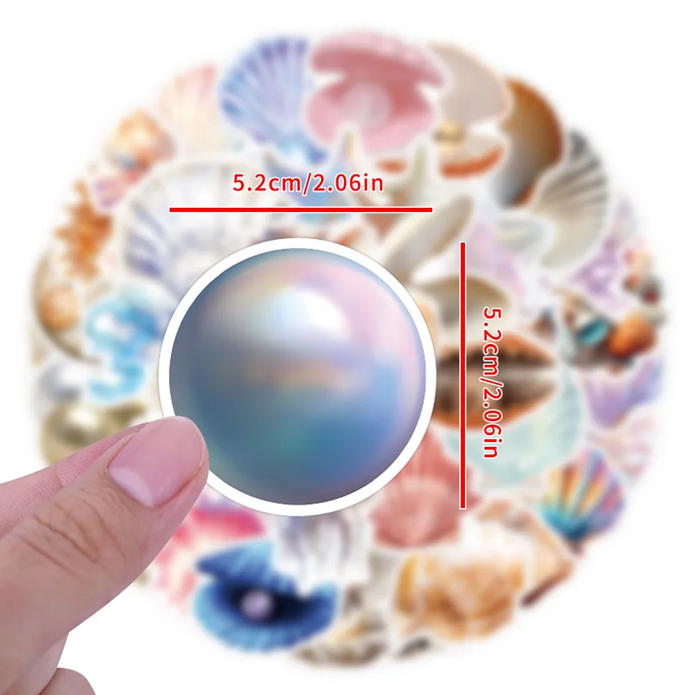

10/60PCS Cartoon Sea Shell Stickers INS Style Marine Organism Sticker DIY Luggage Laptop Bike Skateboard Graffiti Decals