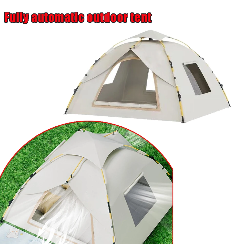 

Автоматическая семейная палатка для отдыха на природе, на 3-4 человека, двухместная/двухкомнатная, с защитой от солнца и насекомых, для использования в помещении, маленький домик, палатка для взрослых и детей