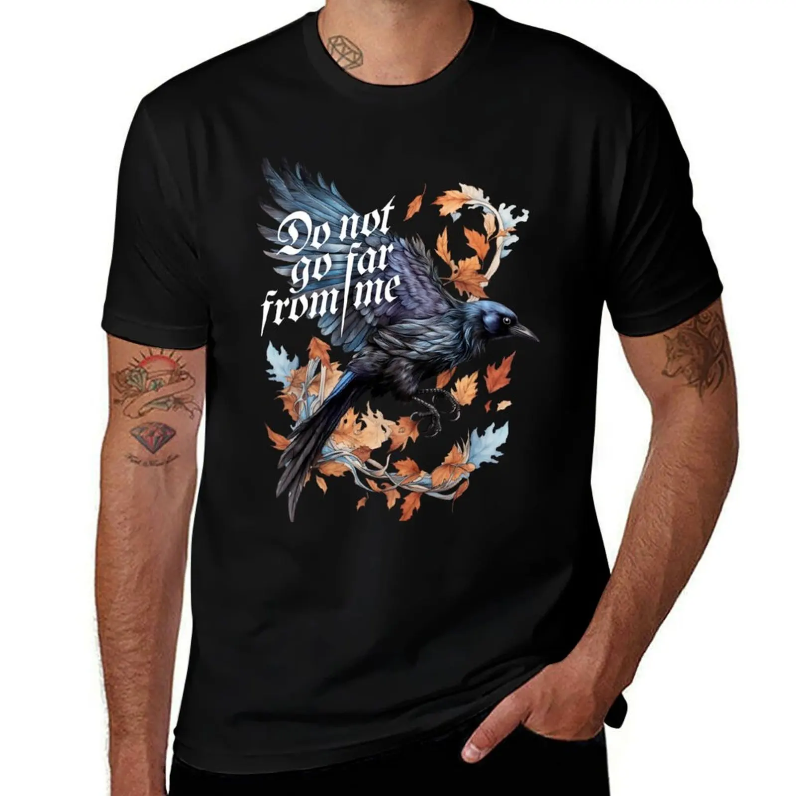 Camiseta con estampado moderno de Do Not Go Far From Me Vax'ildan Raven para hombre