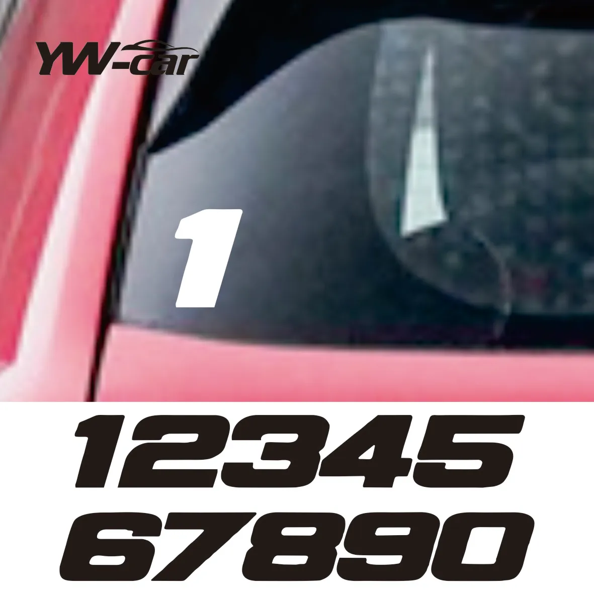 

Figures 0 1 2 3 4 5 6 7 8 9 Racing Number Helmet Racing Vinyl Decals Motorcycle Accessories Sticker