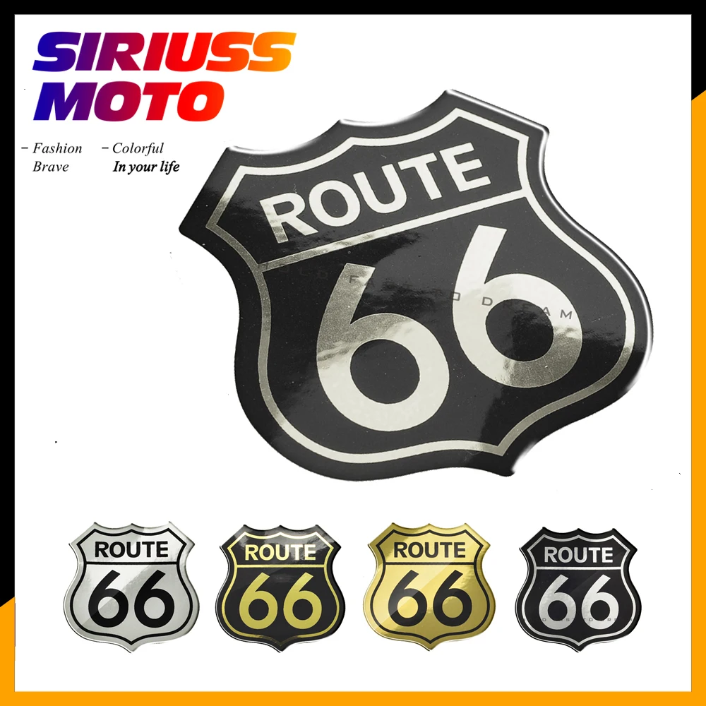 3D Motorcycle Decal Sticker The Historic Route 66 Car Stickers Case for Harley Indian VOD Big Dog Stickers